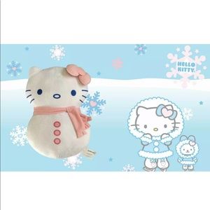 Hello Kitty: Med Rare Collectible Snowman Pillow